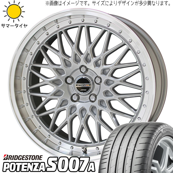 245/45R19 アルファード ハリアー BS ポテンザ S007A シュタイナー FTX 19インチ 8.0J +35 5H114.3P サマータイヤ ホイールセット 4本_画像1