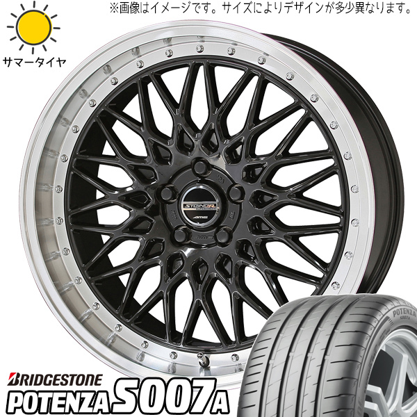 245/35R19 クラウン グランディス BS ポテンザ S007A シュタイナー FTX 19インチ 8.0J +45 5H114.3P サマータイヤ ホイールセット 4本_画像1