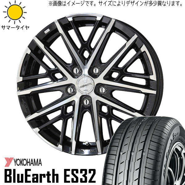 215/45R17 ヴォクシー ヨコハマ Es ES32 スマック グレイヴ 17インチ 7.0J +53 5H114.3P サマータイヤ ホイールセット 4本_画像1