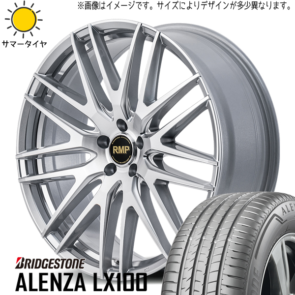 225/60R17 アルファード BS アレンザ LX100 MID RMP 029F 17インチ 7.0J +40 5H114.3P サマータイヤ ホイールセット 4本_画像1