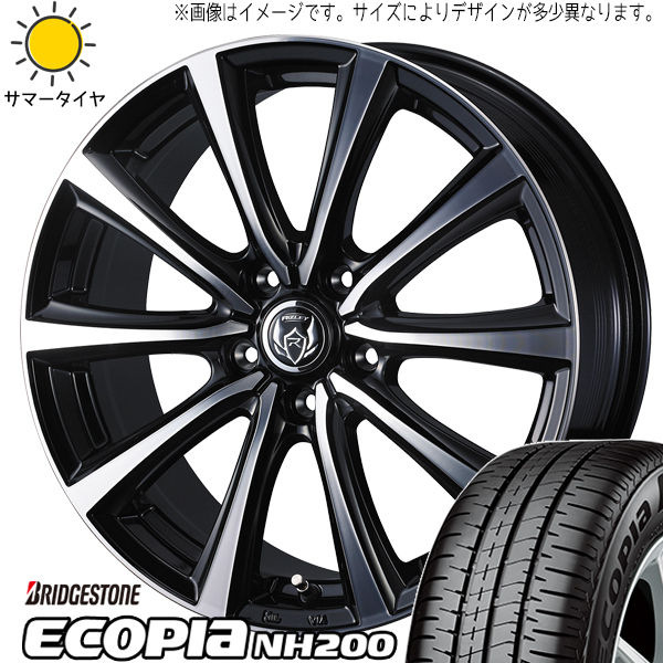 155/65R14 タント NBOX サクラ BS エコピア NH200C ライツレー MS 14インチ 4.5J +45 4H100P サマータイヤ ホイールセット 4本_画像1