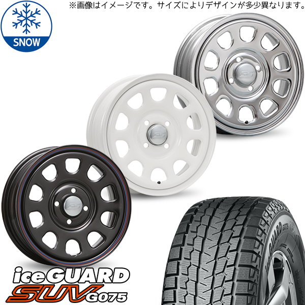 650R16 スズキ ジムニー 6PR Y/H G075 MLJ デイトナSS 16インチ 5.5J +22 5H139.7P スタッドレスタイヤ ホイールセット 4本_画像1