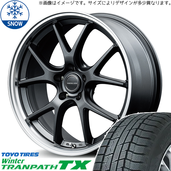 225/55R19 エクストレイル T32 CX TOYO TX MID EXE5 19インチ 8.0J +42 5H114.3P スタッドレスタイヤ ホイールセット 4本_画像1