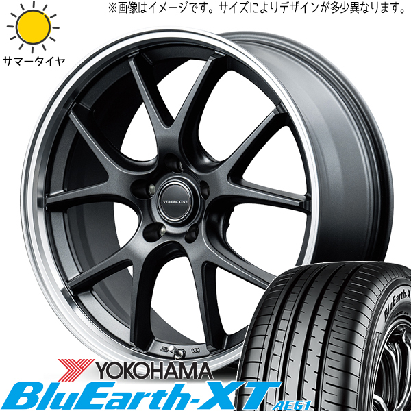 225/60R18 エクストレイル T32 CX-5 Y/H BluEarth-XT AE61 MID EXE5 18インチ 7.0J +48 5H114.3P サマータイヤ ホイールセット 4本_画像1