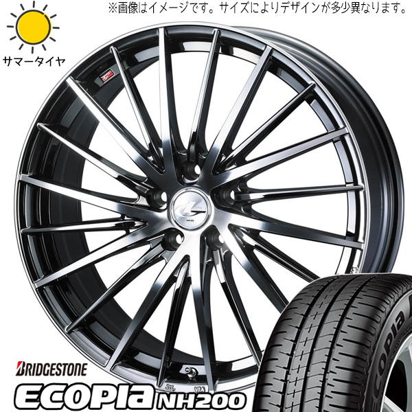 175/60R16 アクアX-URBAN 100系 BS エコピア NH200C レオニス FR 16インチ 6.0J +42 4H100P サマータイヤ ホイールセット 4本_画像1