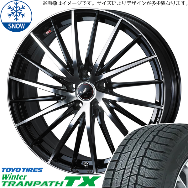 225/60R18 エクストレイル T32 CX-5 TOYO TX レオニス FR 18インチ 7.0J +47 5H114.3P スタッドレスタイヤ ホイールセット 4本_画像1