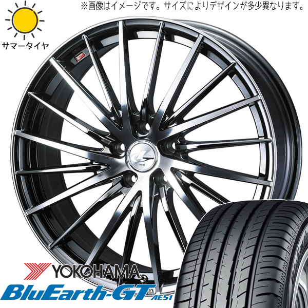 205/55R16 アクア Y/H BluEarthGT AE51 レオニス FR 16インチ 6.0J +42 4H100P サマータイヤ ホイールセット 4本_画像1