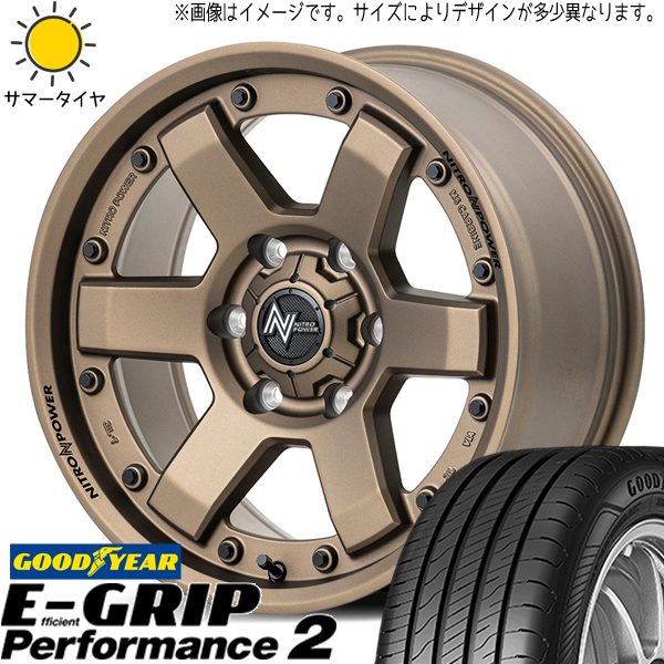 215/65R16 アルファード GY パフォーマンス2 MID M6 CARBINE 16インチ 7.0J +40 5H114.3P サマータイヤ ホイールセット 4本_画像1