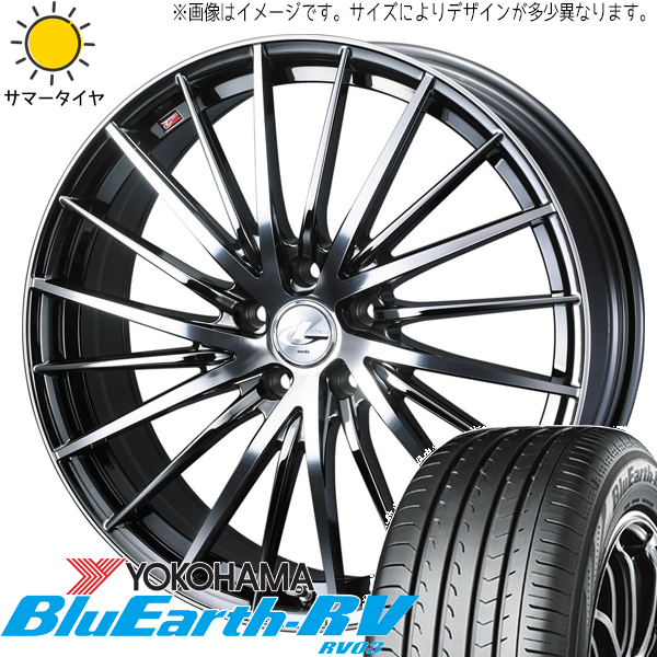 195/65R15 日産 オーラ Y/H BluEarth RV RV03 レオニス FR 15インチ 5.5J +42 4H100P サマータイヤ ホイールセット 4本_画像1