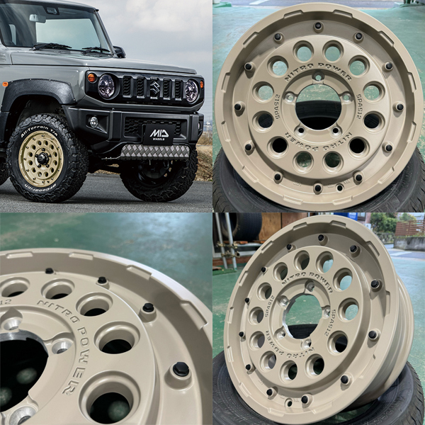 225/75R16 ジムニーシエラ Y/H IG91 ナイトロパワー H12 16インチ 6.0J -5 5H139.7P スタッドレスタイヤ ホイールセット 4本_画像2