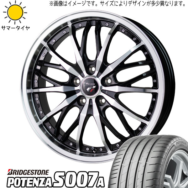 245/40R18 スバル WRX STI WRX S4 BS ポテンザ S007A HM3 18インチ 8.0J +42 5H114.3P サマータイヤ ホイールセット 4本_画像1