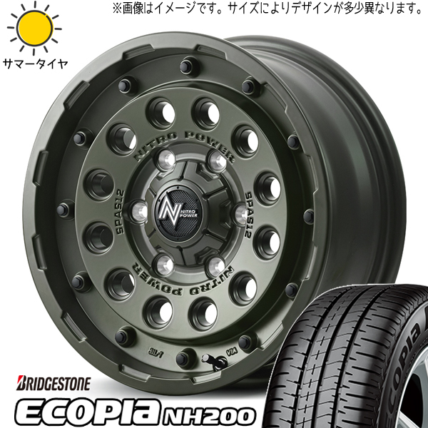 165/60R15 ハスラー キャスト フレア BS エコピア NH200C MID H12 15インチ 5.0J +45 4H100P サマータイヤ ホイールセット 4本_画像1