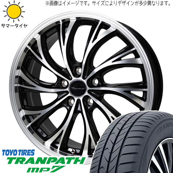 225/45R18 エスティマ CX-3 TOYO MP7 プレシャス HS-2 18インチ 7.0J +48 5H114.3P サマータイヤ ホイールセット 4本_画像1