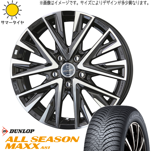 195/60R17 60系 プリウス DUNLOP マックス AS1 レジーナ 17インチ 7.0J +38 5H114.3P オールシーズンタイヤ ホイールセット 4本_画像1