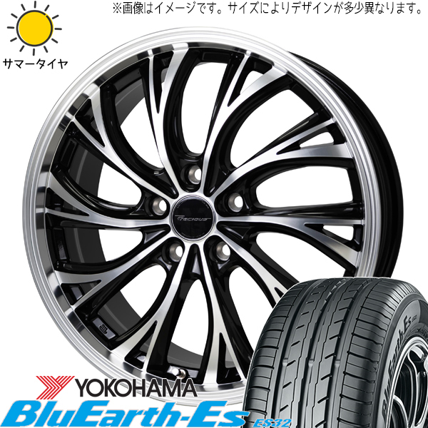 215/45R18 プリウスα Y/H BluEarth Es ES32 プレシャス HS-2 18インチ 8.0J +42 5H114.3P サマータイヤ ホイールセット 4本_画像1