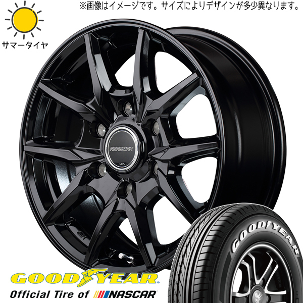 215/65R16 109/107 ハイエース GOODYEAR ナスカー ロードマックス KG-25 16インチ 6.5J +38 6H139.7P サマータイヤ ホイールセット 4本_画像1