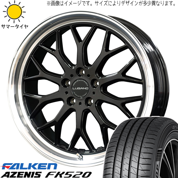 245/40R19 アルファード FALKEN FK520 ヴェネルディ ルガーノ 19インチ 8.0J +38 5H114.3P サマータイヤ ホイールセット 4本_画像1