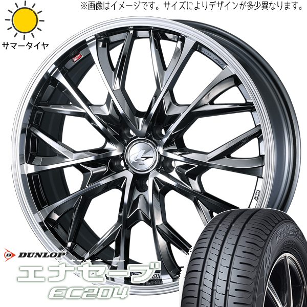 225/45R18 エスティマ CX-3 ダンロップ エナセーブ EC204 LEONIS MV 18インチ 7.0J +47 5H114.3P サマータイヤ ホイールセット 4本_画像1