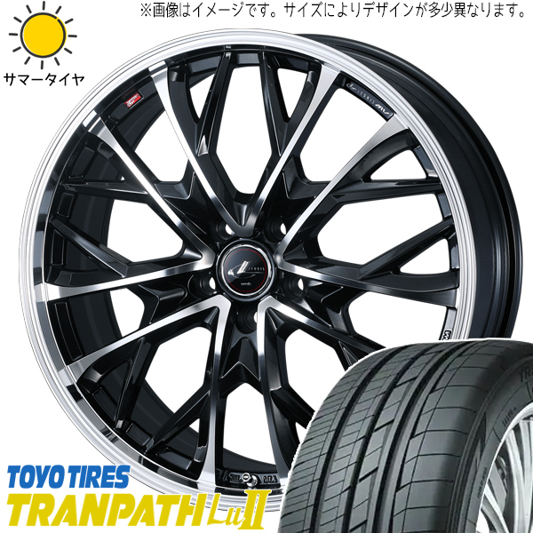 245/45R19 アルファード ハリアー TOYO Lu2 レオニス MV 19インチ 8.0J +43 5H114.3P サマータイヤ ホイールセット 4本_画像1