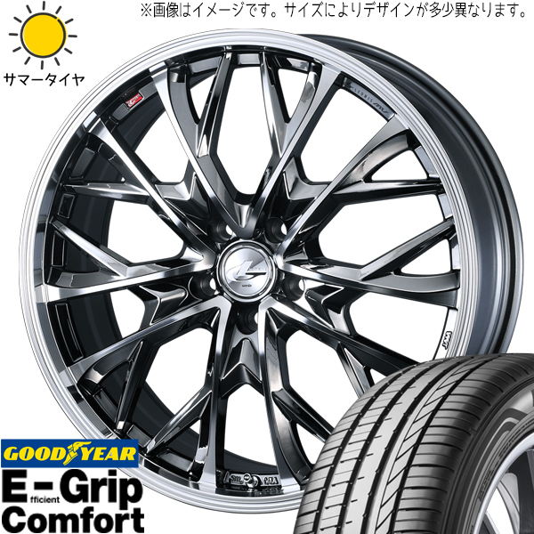 225/45R19 CH-R エスティマ アテンザ GY コンフォート LEONIS MV 19インチ 7.5J +48 5H114.3P サマータイヤ ホイールセット 4本_画像1