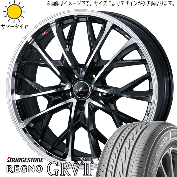 245/40R19 アルファード フーガ BS レグノ GRV2 レオニス MV 19インチ 8.0J +45 5H114.3P サマータイヤ ホイールセット 4本_画像1