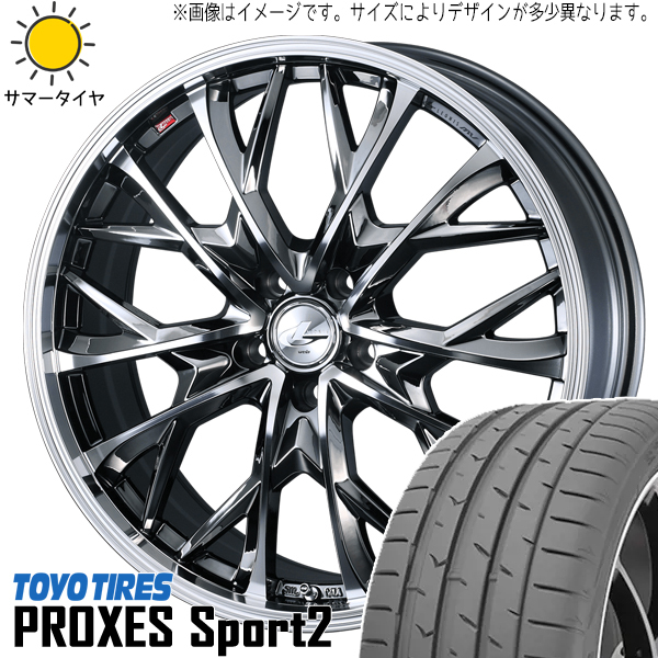 245/40R19 アルファード TOYO プロクセススポーツ2 レオニス MV 19インチ 8.0J +43 5H114.3P サマータイヤ ホイールセット 4本_画像1