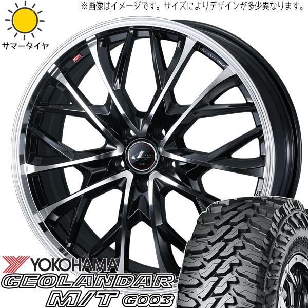 225/65R17 ハリアー RAV4 Y/H ジオランダー M/T G003 LEONIS MV 17インチ 7.0J +40 5H114.3P サマータイヤ ホイールセット 4本_画像1