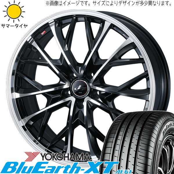 235/60R18 アウトランダー エクストレイル Y/H -XT AE61 LEONIS MV 18インチ 8.0J +45 5H114.3P サマータイヤ ホイールセット 4本_画像1