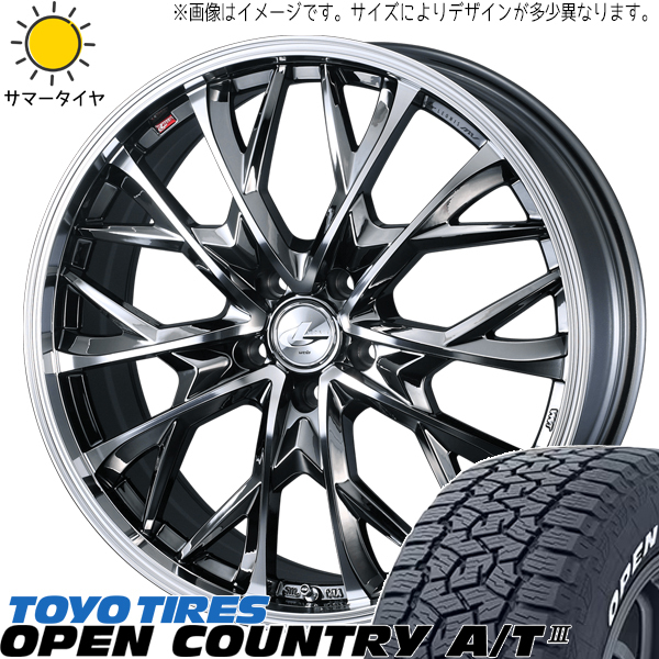 235/60R18 アウトランダー エクストレイル TOYO A/T3 LEONIS MV 18インチ 8.0J +42 5H114.3P サマータイヤ ホイールセット 4本_画像1