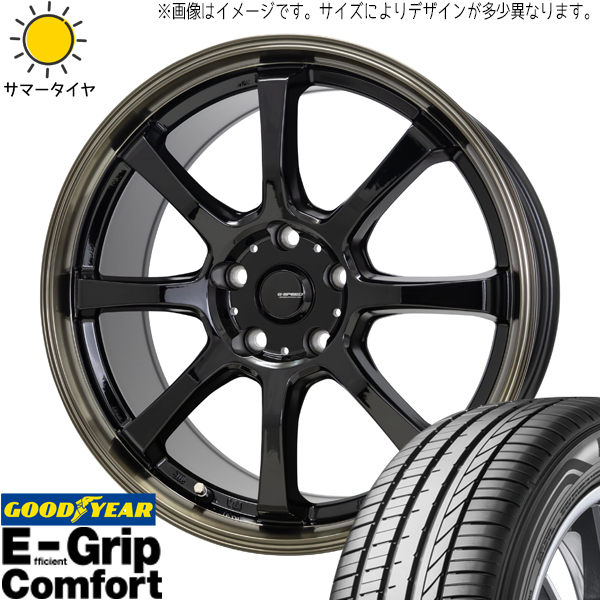 225/55R18 エルグランド GY コンフォート Gスピード P08 18インチ 7.0J +53 5H114.3P サマータイヤ ホイールセット 4本_画像1