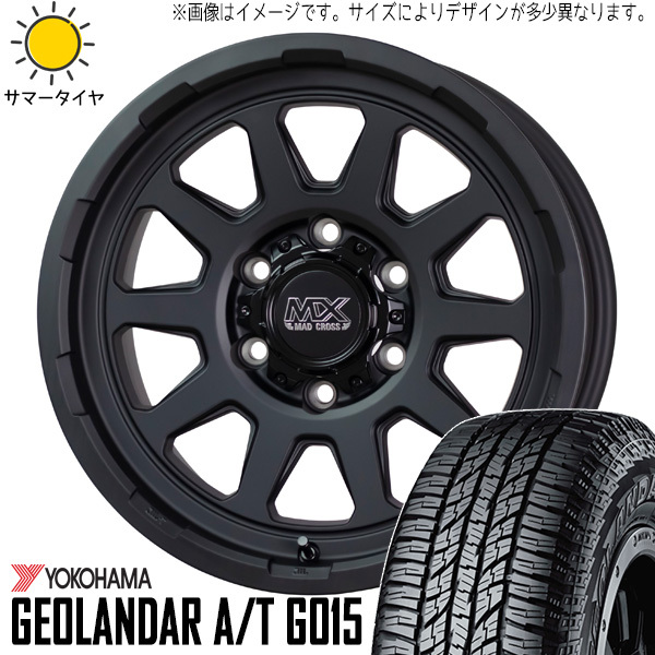 215/65R16 ハイエース 16インチ 109/107 Y/H G015 マッドクロス 6.5J +38 6H139.7P サマータイヤ ホイールセット 4本_画像1