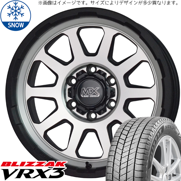 195/45R17 スズキ スイフトスポーツ 17インチ BS BLIZZAK VRX3 MADCROSS RANGER スタッドレスタイヤ ホイールセット 4本_画像1