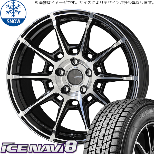 215/45R18 ヴォクシー ステップワゴン 18インチ GOODYEAR ICENAVI 8 レフィーノ スタッドレスタイヤ ホイールセット 4本_画像1