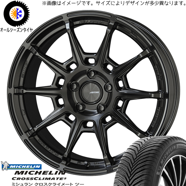 215/40R18 リーフ 18インチ MICHELIN クロスクライメート2 ガレルナ レフィーノ オールシーズンタイヤ ホイールセット 4本_画像1