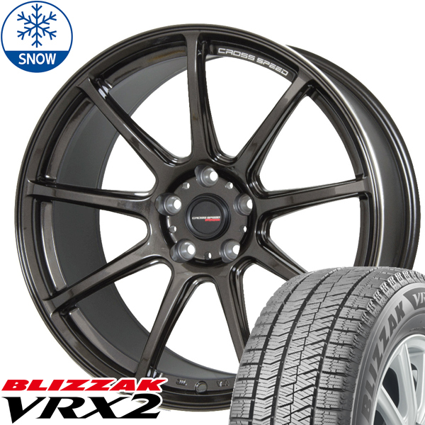 225/45R18 カムリ クラウン BS VRX2 クロススピード RS9 18インチ 7.5J +38 5H114.3P スタッドレスタイヤ ホイールセット 4本_画像1