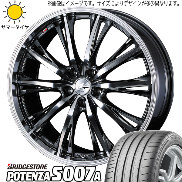 215/45R18 ノア ヴォクシー BS ポテンザ S007A レオニス RT 18インチ 7.0J +47 5H114.3P サマータイヤ ホイールセット 4本_画像1