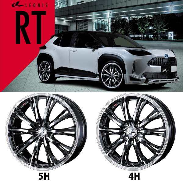 225/60R18 エクストレイル CX8 RAV4 Y/H AW21 LEONIS RT 18インチ 8.0J +45 5H114.3P オールシーズンタイヤ ホイールセット 4本_画像3