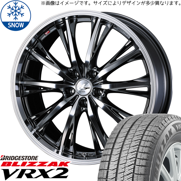 235/55R19 アリア アウトランダー CX60 BS VRX2 LEONIS RT 19インチ 8.0J +35 5H114.3P スタッドレスタイヤ ホイールセット 4本_画像1