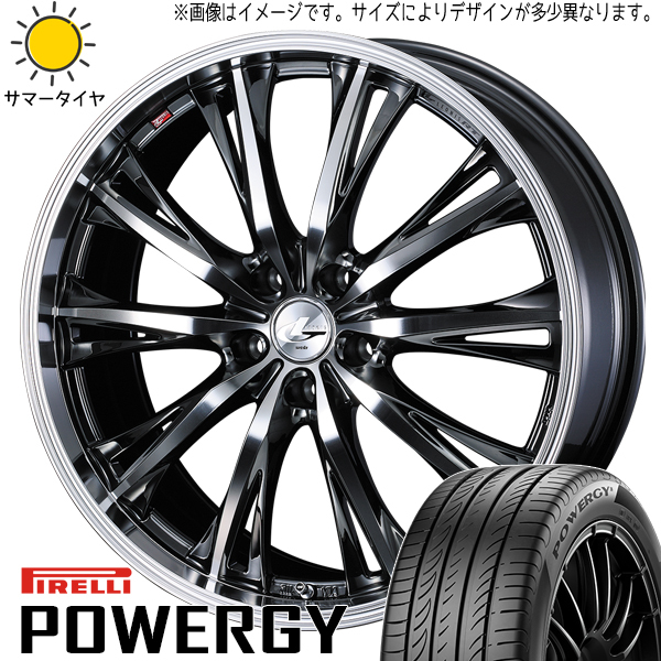 245/40R20 アルファード ハリアー PIRELLI パワジー レオニス RT 20インチ 8.5J +35 5H114.3P サマータイヤ ホイールセット 4本_画像1