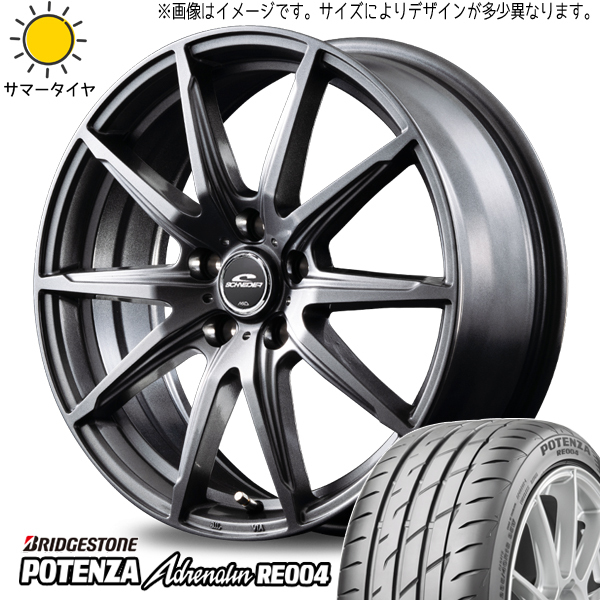 215/45R18 ノア ヴォクシー BS ポテンザ RE004 シュナイダー SLS 18インチ 7.0J +53 5H114.3P サマータイヤ ホイールセット 4本_画像1