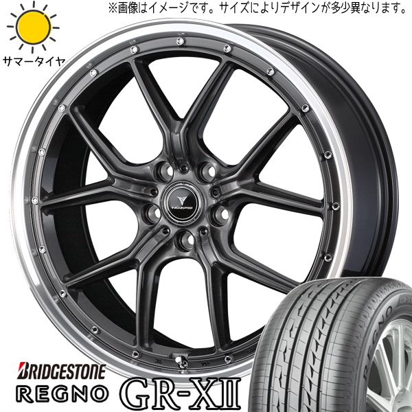 235/35R19 セドリック ブリヂストン レグノ GR-X2 アセット S1 19インチ 8.0J +35 5H114.3P サマータイヤ ホイールセット 4本_画像1