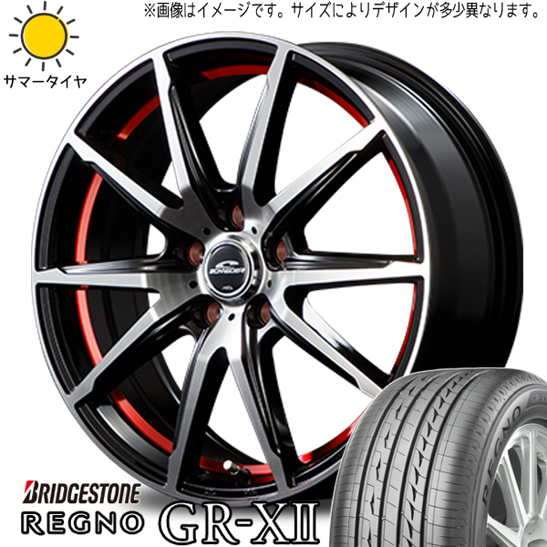 225/45R18 エスティマ CX-3 BS REGNO GR-X2 シュナイダー RX-02 18インチ 7.0J +47 5H114.3P サマータイヤ ホイールセット 4本_画像1