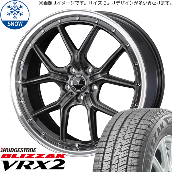 235/50R18 アルファード BS BLIZZAK VRX2 アセット S1 18インチ 8.0J +42 5H114.3P スタッドレスタイヤ ホイールセット 4本_画像1