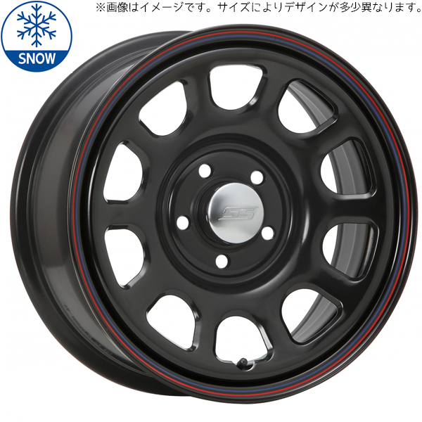 215/65R16 200系 ハイエース 16インチ MLJ デイトナ SS 7.0J +35 6H139.7P スタッドレスタイヤ ホイールセット 4本_画像1