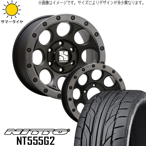 225/40R18 プリウスα ステージア 18インチ NITTO NT555 G2 MLJ XJ XJ03 8.0J +42 5H114.3P サマータイヤ ホイールセット 4本_画像1