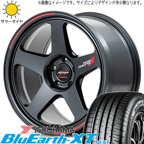 235/60R18 アウトランダー エクストレイル Y/H -XT AE61 MID RMP TR50 18インチ 8.0J +45 5H114.3P サマータイヤ ホイールセット 4本_画像1