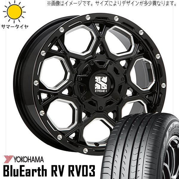 215/50R17 ヴォクシー レヴォーグ 17インチ Y/H RV03 MLJ XJ XJ06 7.0J +50 5H114.3P サマータイヤ ホイールセット 4本_画像1