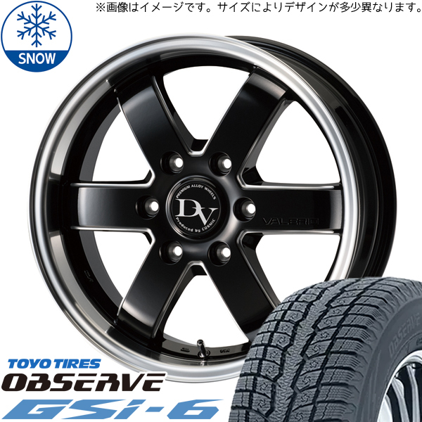 215/70R16 ハイエース TOYO GSI-6 ヴェネルディ ヴァレリ 16インチ 6.5J +38 6H139.7P スタッドレスタイヤ ホイールセット 4本_画像1