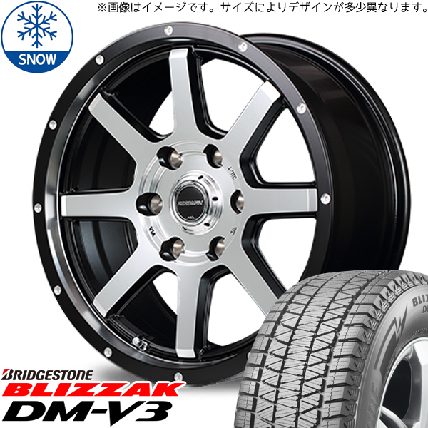 265/70R17 FJクルーザー GSJ15W BS BLIZZAK DM-V3 WF-8 17インチ 7.5J +25 6H139.7P スタッドレスタイヤ ホイールセット 4本_画像1