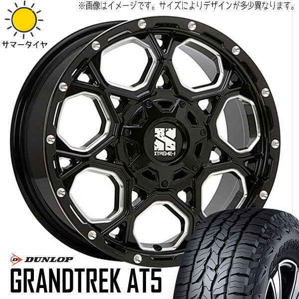 245/65R17 RAV4 デリカ 17インチ ダンロップ AT5 MLJ MLJ XJ XJ06 7.0J +42 5H114.3P サマータイヤ ホイールセット 4本_画像1